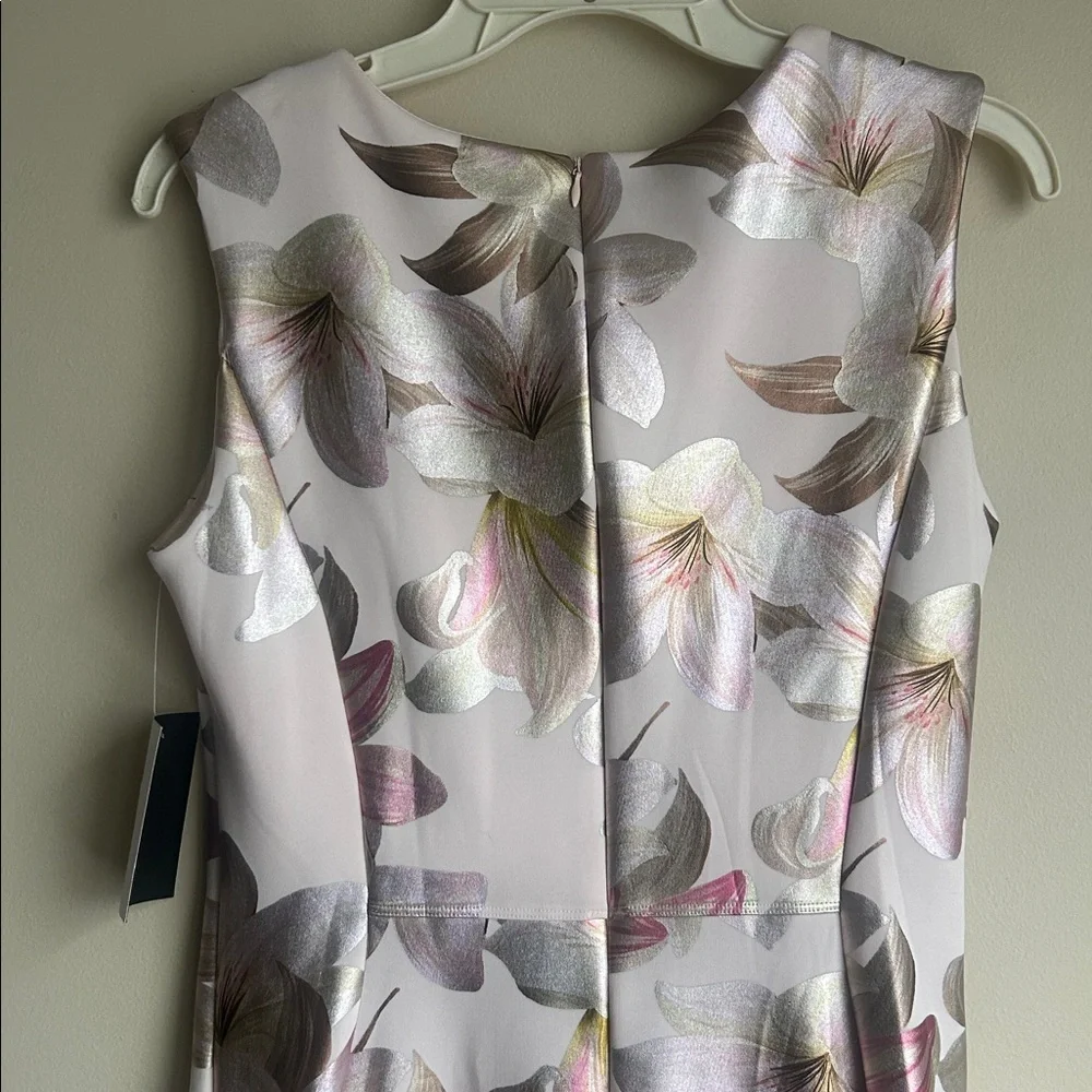 Enfocus Studio sleeveless boat-neck floral print midi dress size 8 NWT - Picture 6 of 8